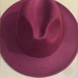 Stylish Burgundy Fedora Hat